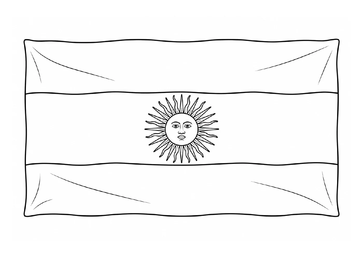 Bandera argentina de frente