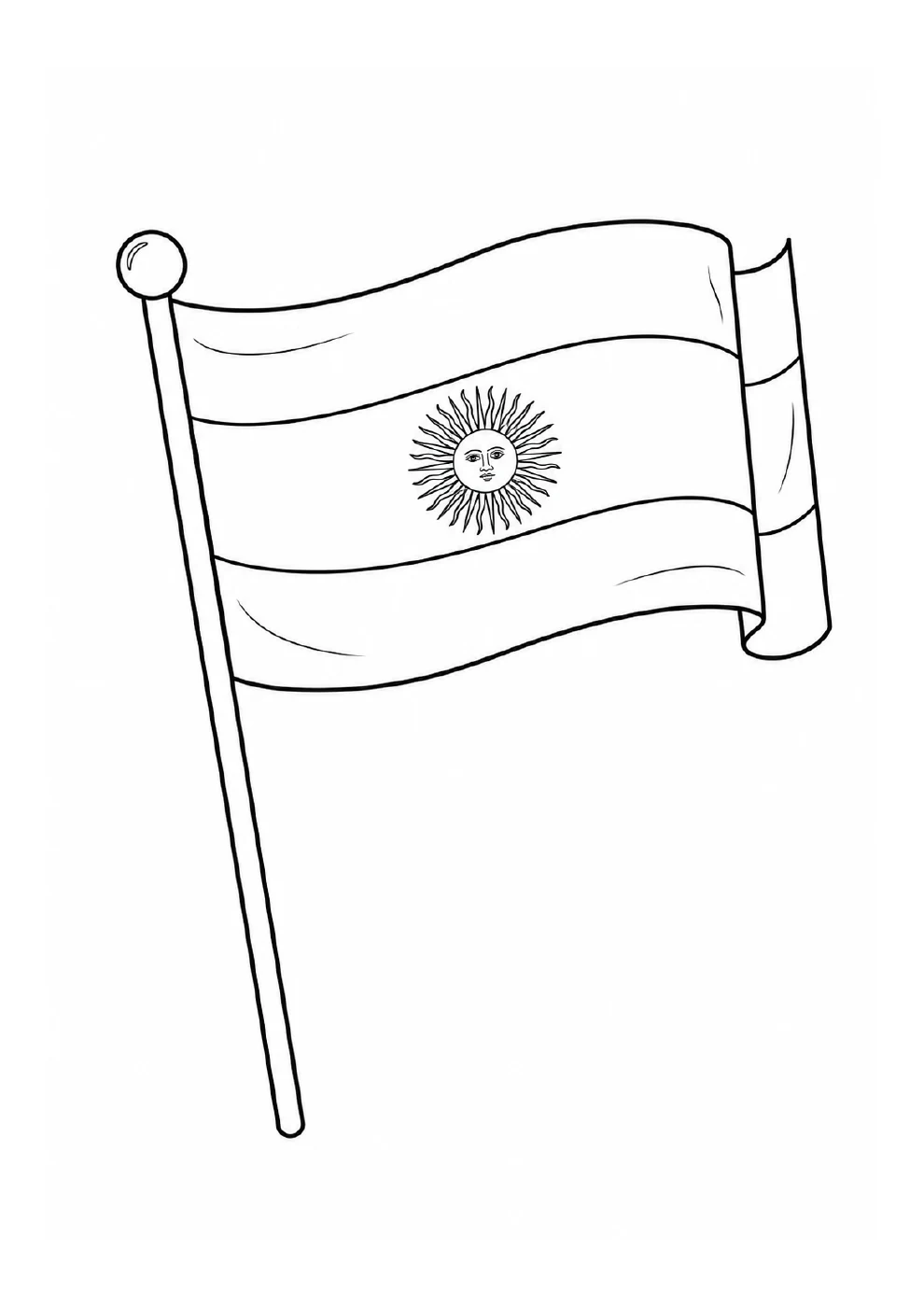 Banderín de mano para colorear