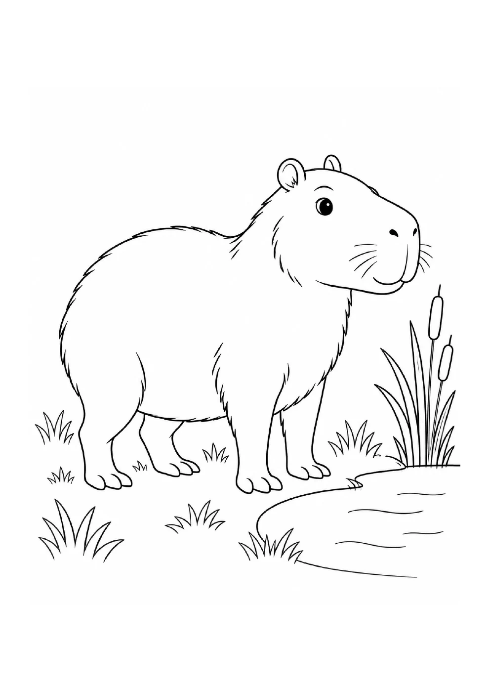 Carpincho para colorear