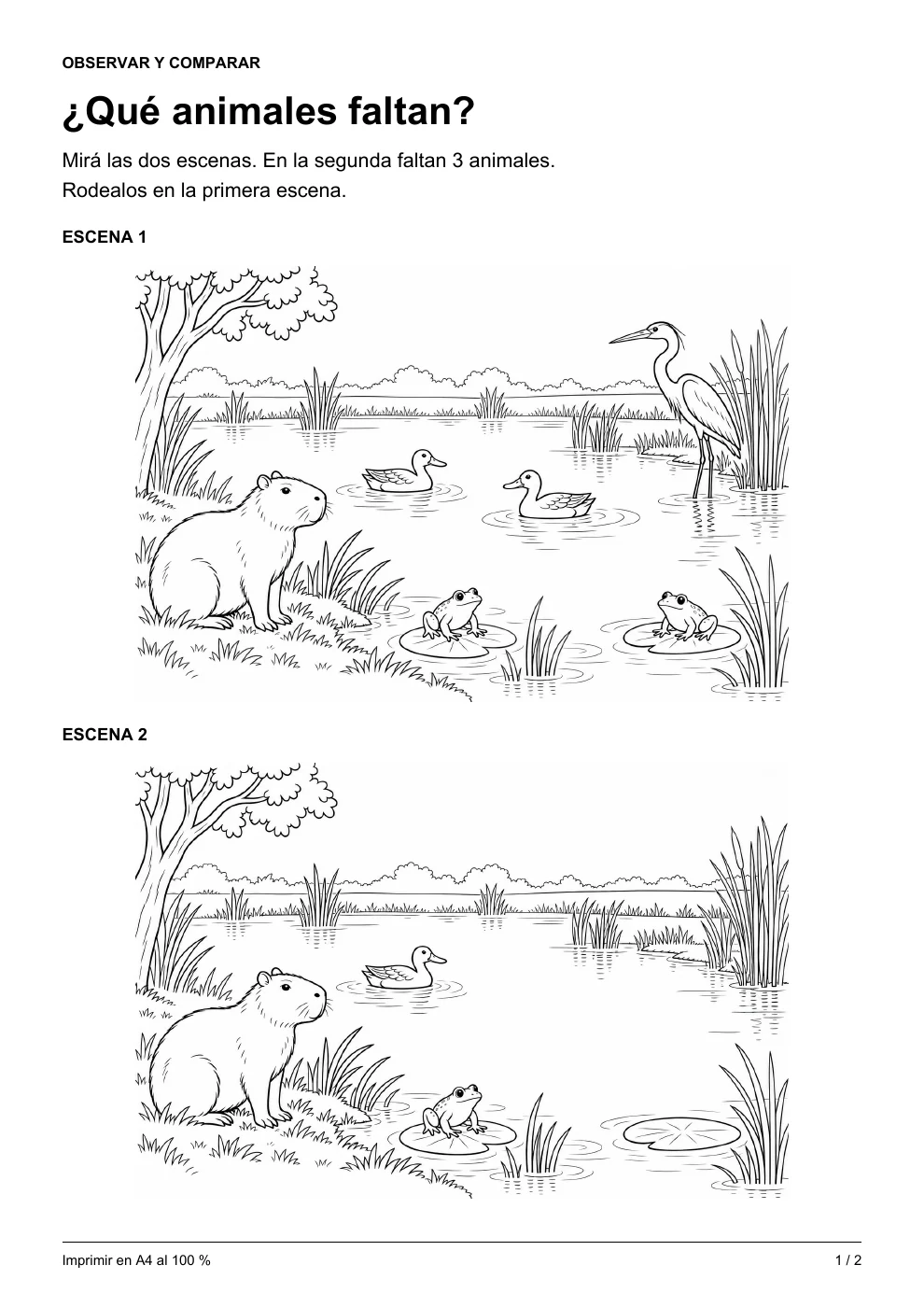 ¿Qué animales faltan?