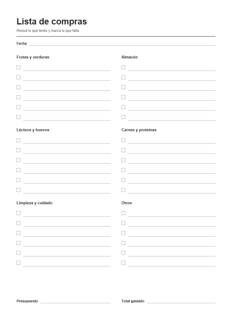 Lista de compras